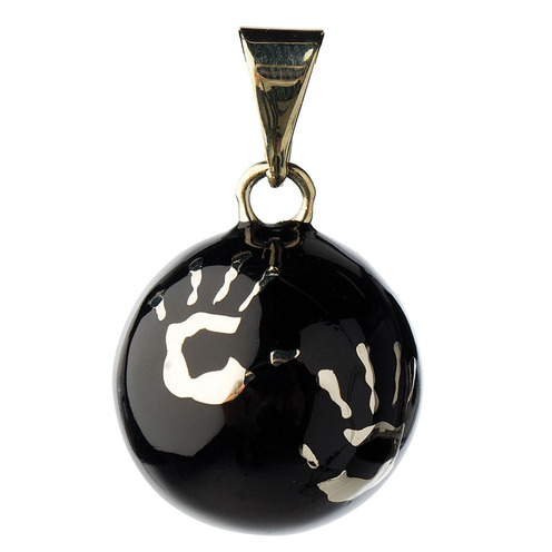 Bola bijou de grossesse noir avec mains - BOLA