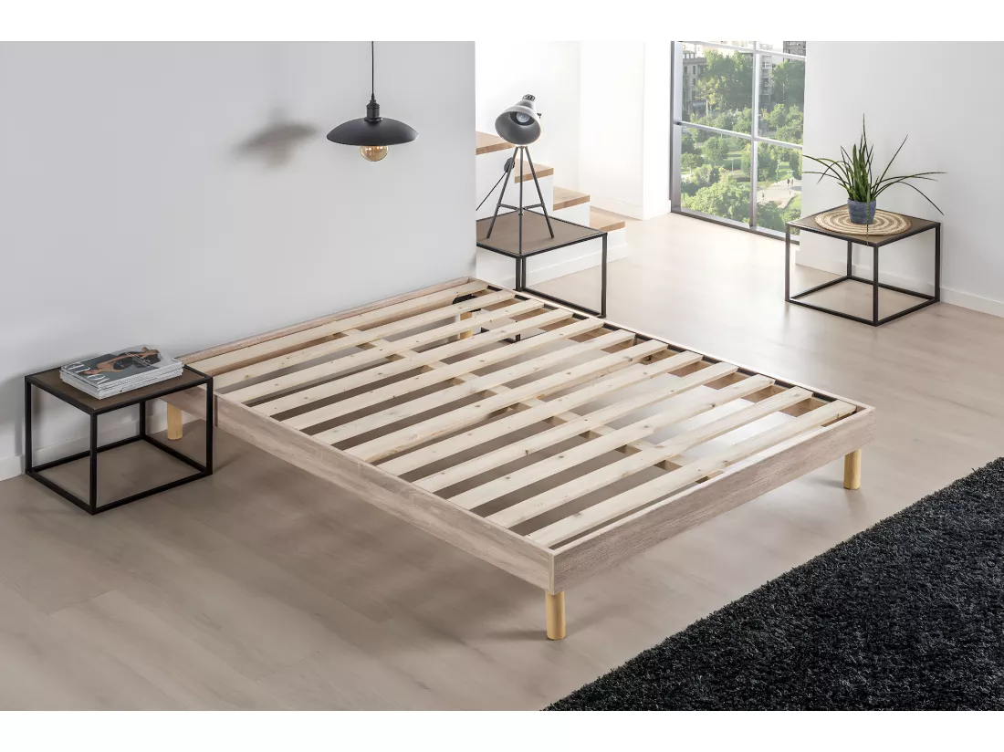 Sommier à lattes Easy Kit 90x190cm Chêne Clair
