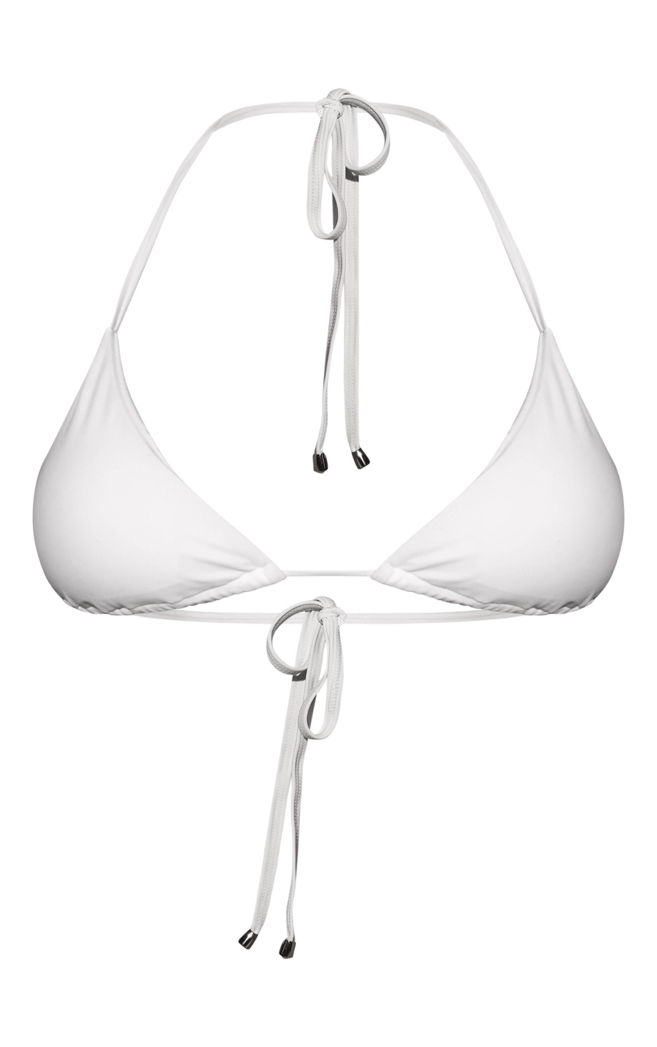 Blanc Haut De Bikini Triangle Basique