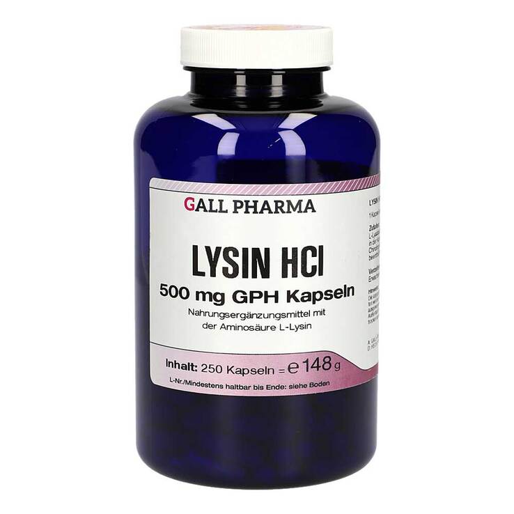 Lysin HCL 500 mg GPH Kapseln, 250 St