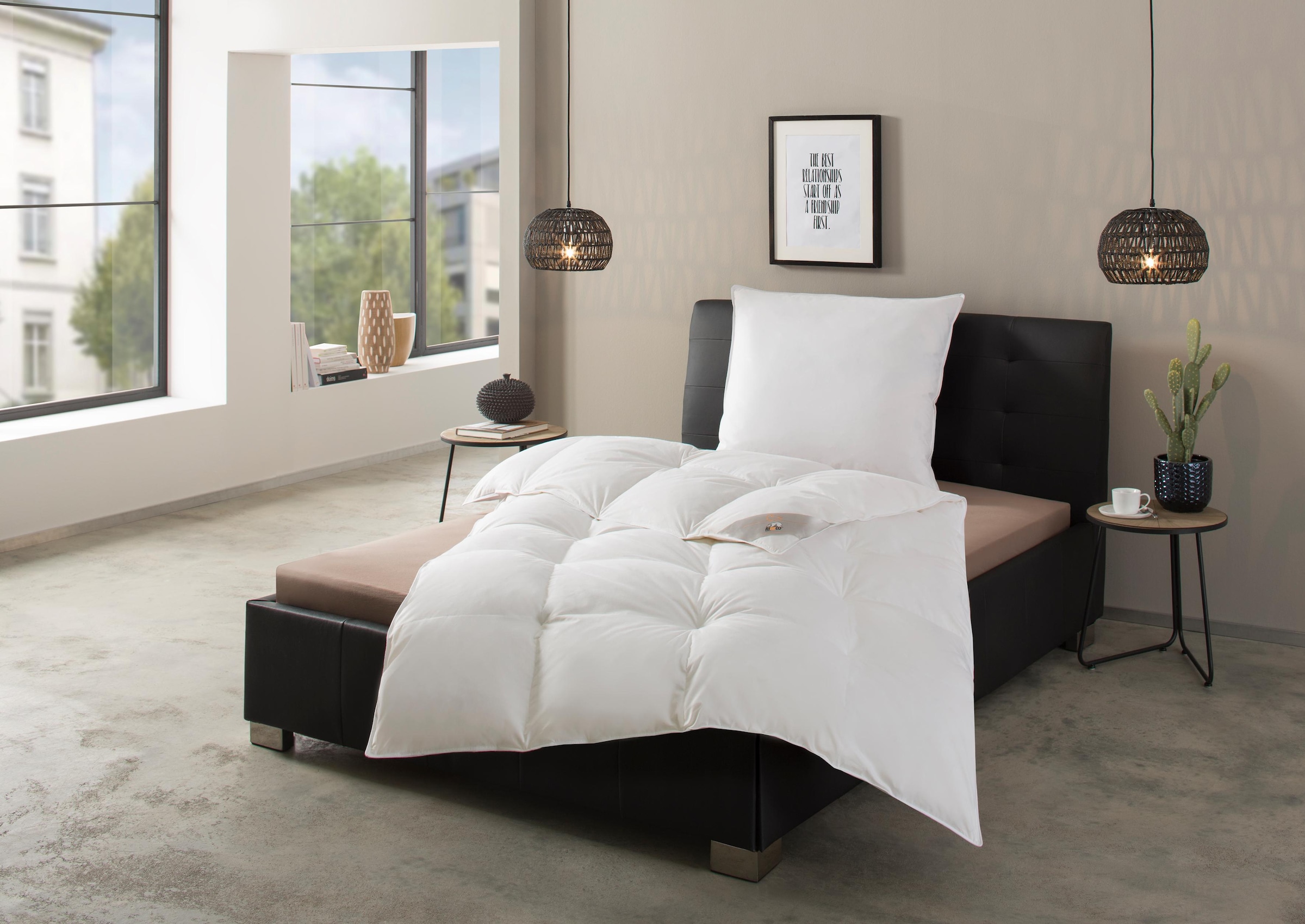 RIBECO Federbettdecke »Laram, Bettdecken für Sommer oder Winter, Made in Germany« normal Füllung 90 % Federn, 10 % Daunen 1 Stk. tlg. Super Preis-Leistung, Bettdecke 135x200 cm oder 155x220 cm, Decke