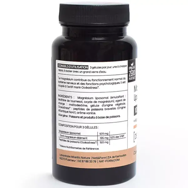 Nat & Form Vitaminas e Minerais Magnésio Lipossomal 60 Cápsulas Vegetais