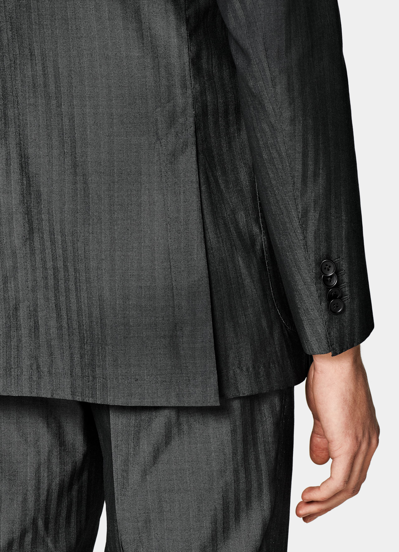 Costume Perennial Havana coupe Tailored gris foncé à chevrons