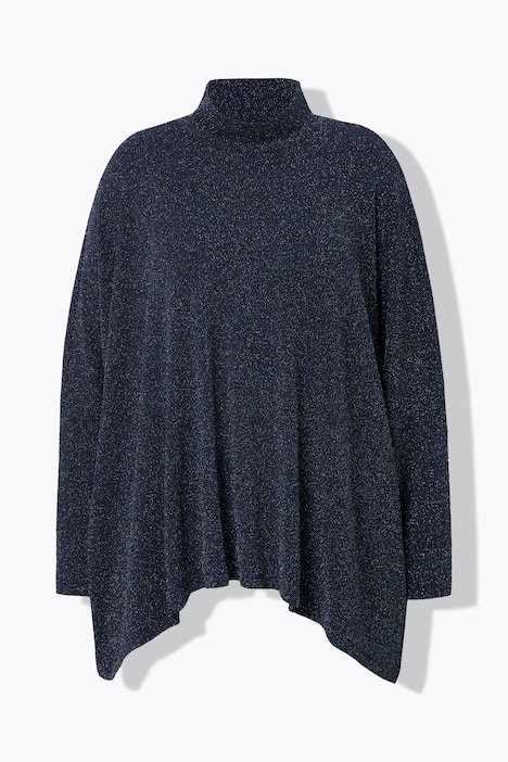 T-Shirt, oversized, Glitzer-Jersey