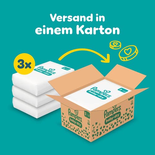 Pampers Baby-Dry Windeln Gr.3, Monatsbox, 6-10 Kg