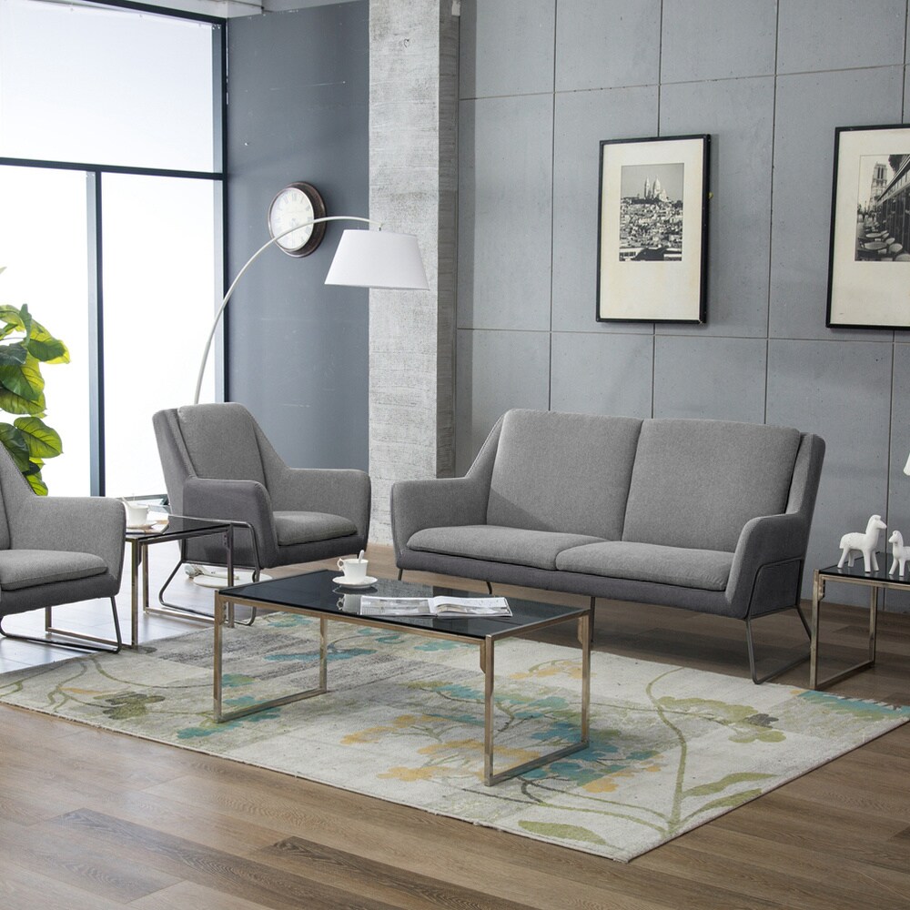 Lounge Sofa LAGUN Stoff mit Armlehnen hjh OFFICE