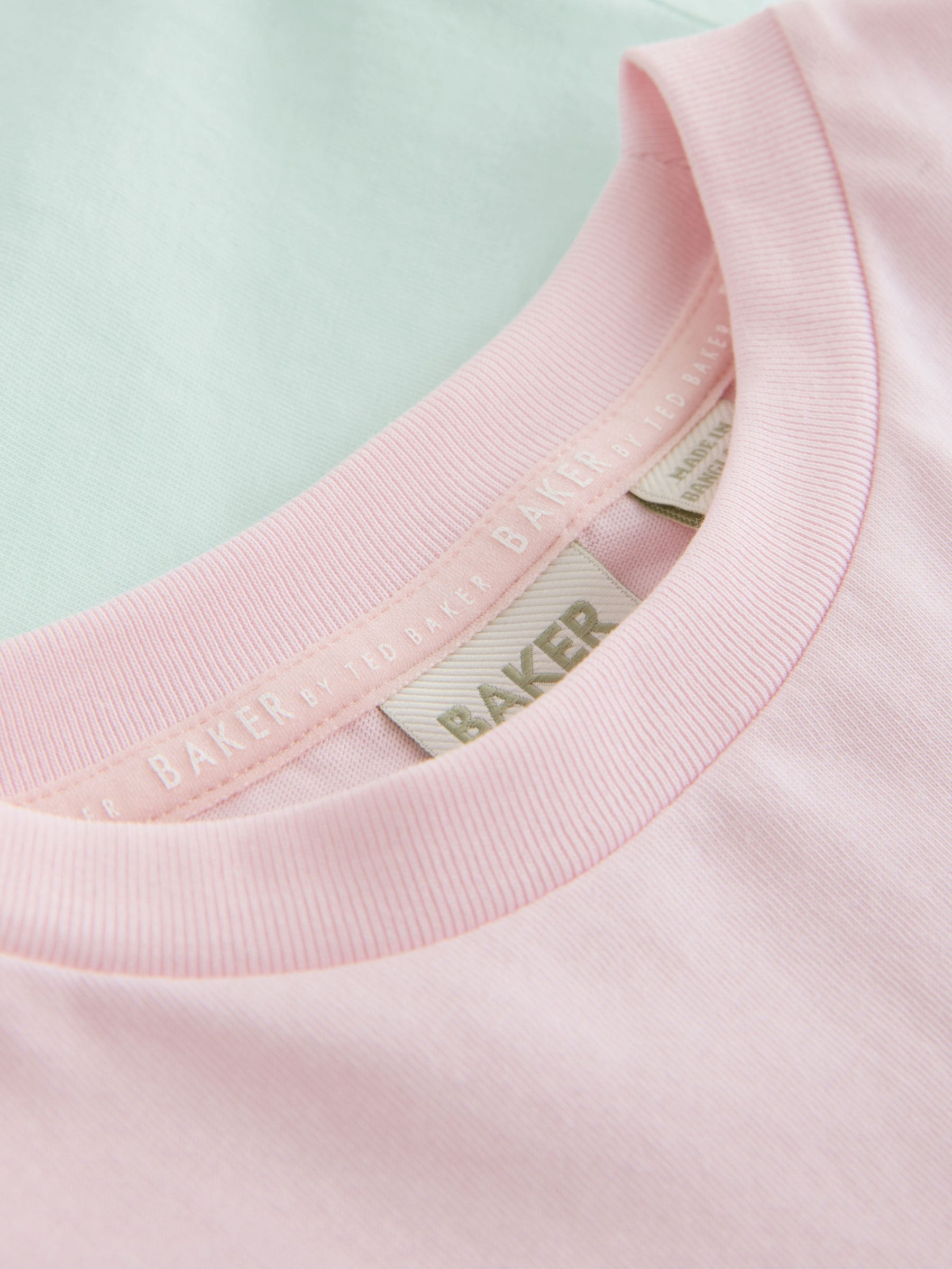 Baker by Ted Baker T-shirts met grafische print en ruches, lange mouwen, verpakking van 3