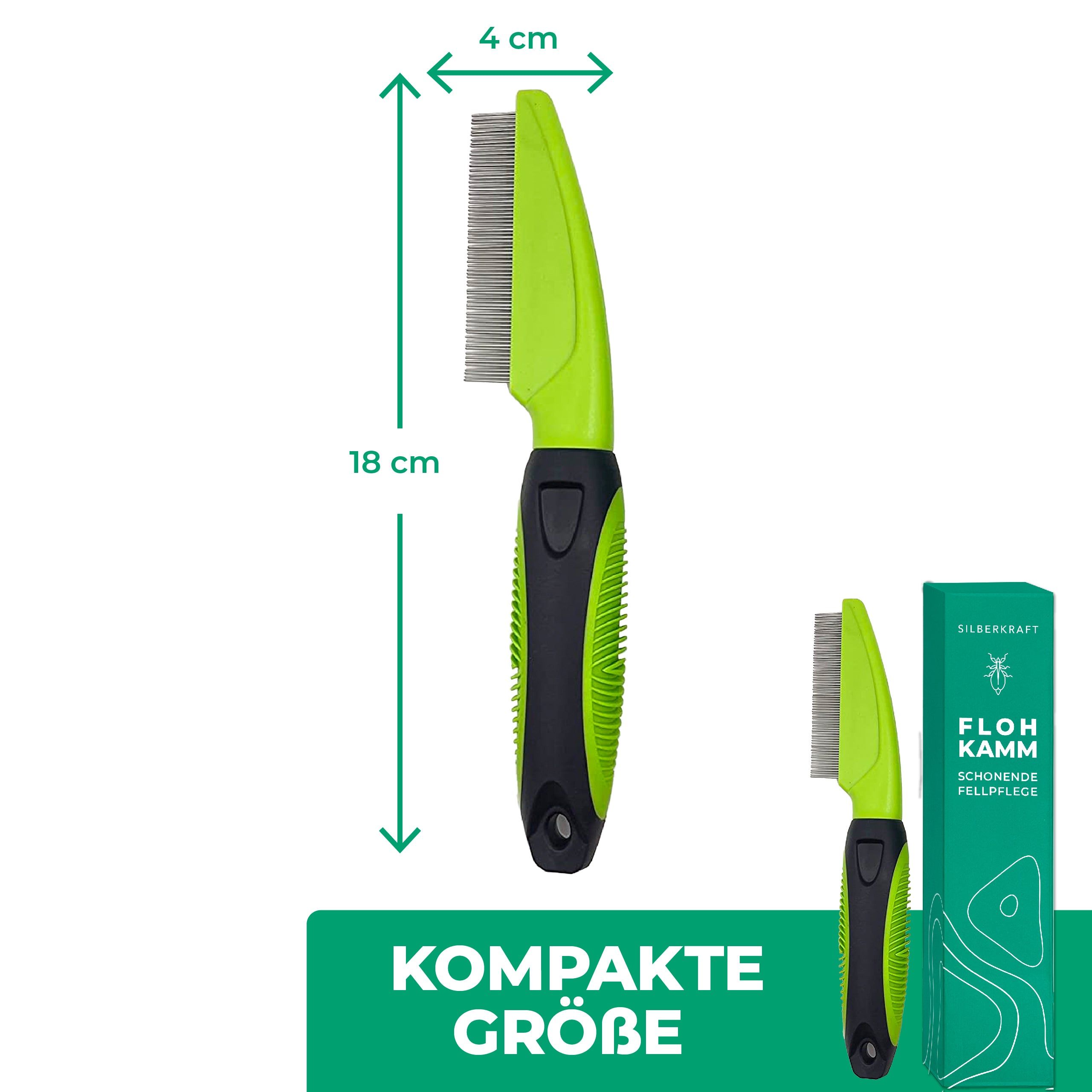 SILBERKRAFT Flohkamm Hund & Katze