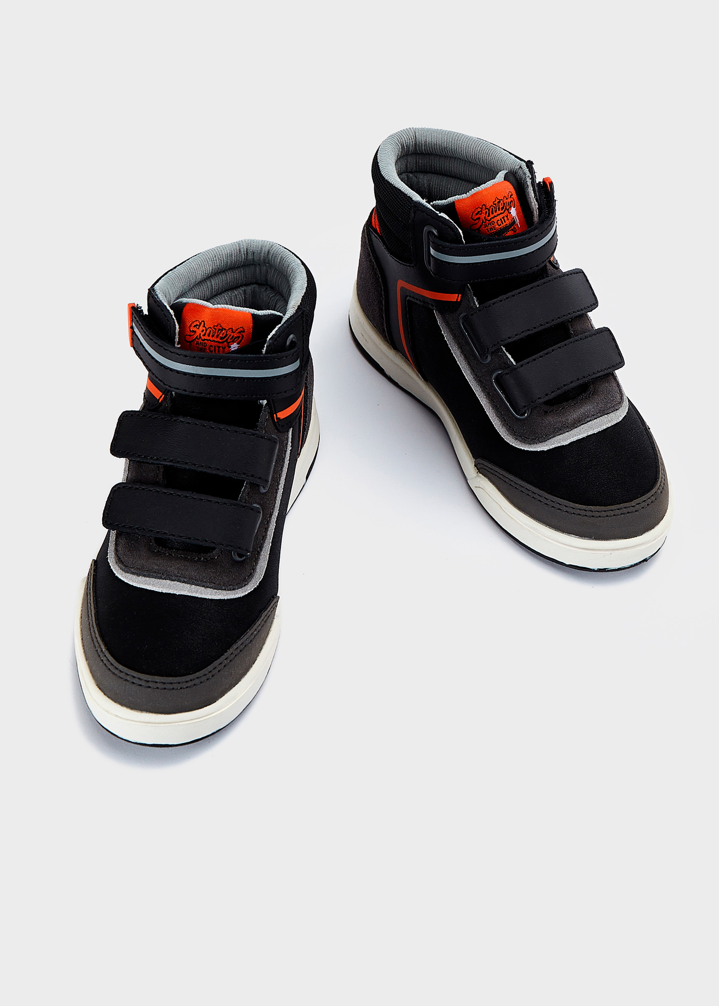 Bota infantil de couro, estilo urbano e esportivo