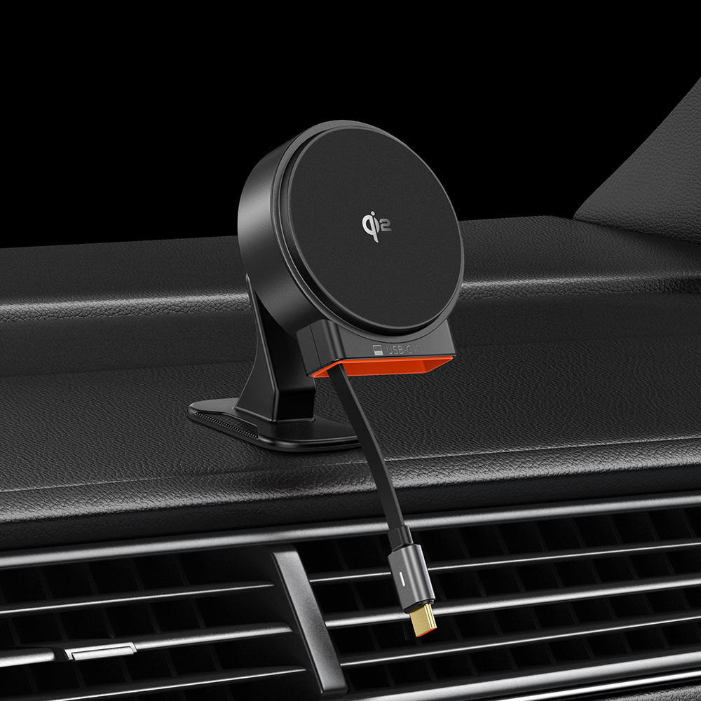 (15W) MagSafe Auto KFZ Halterung für Lüftungsgitter Qi2 Wireless Fast Charging Ladestation mit USB C Ladekabel - Gold