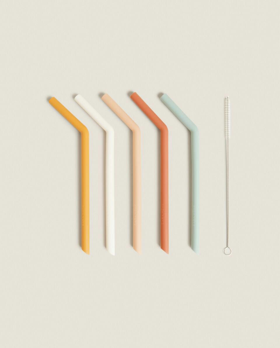 Canudos de silicone (pacote com 5)