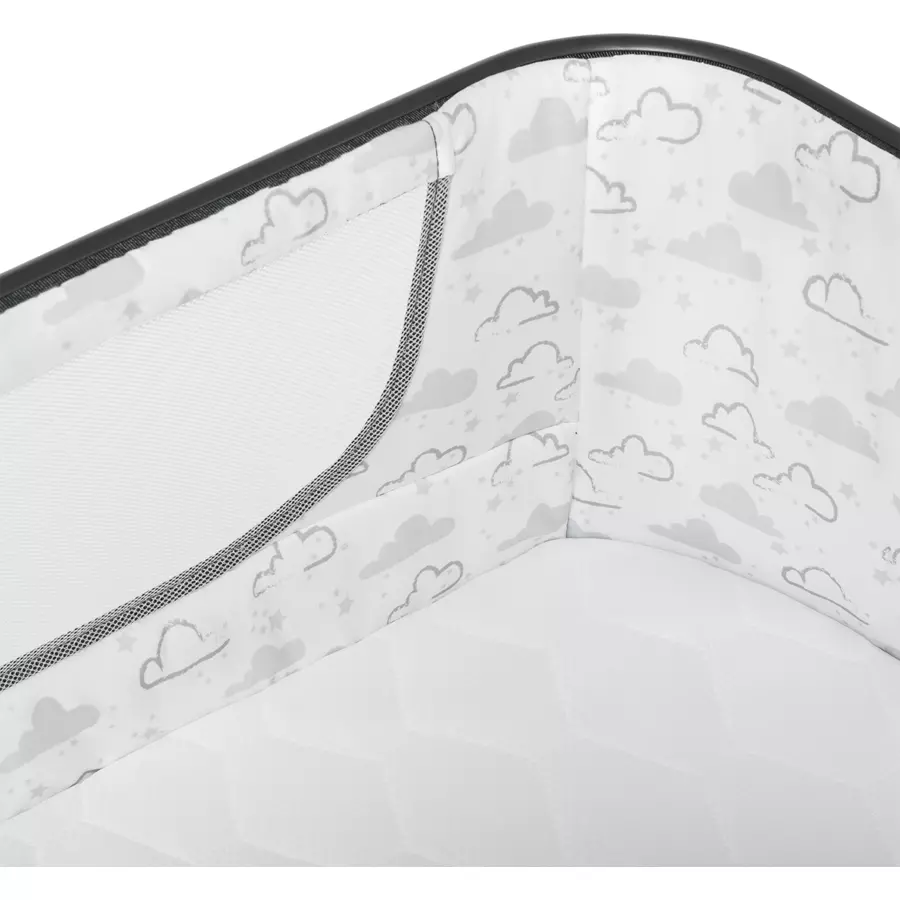 lionelo Beistellbett Timon Grey inklusive Matratze Fiki Miki