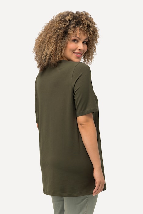 T-Shirt, A-Linie, Rundhalsausschnitt, Halbarm