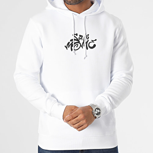 Sweat Capuche Gorille Graffiti Head Blanc
