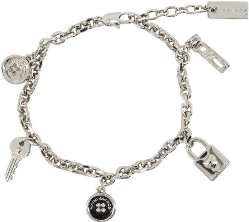 Marc Jacobs Armbanden - Button Charm Bracelet - Metal - Silver in silver