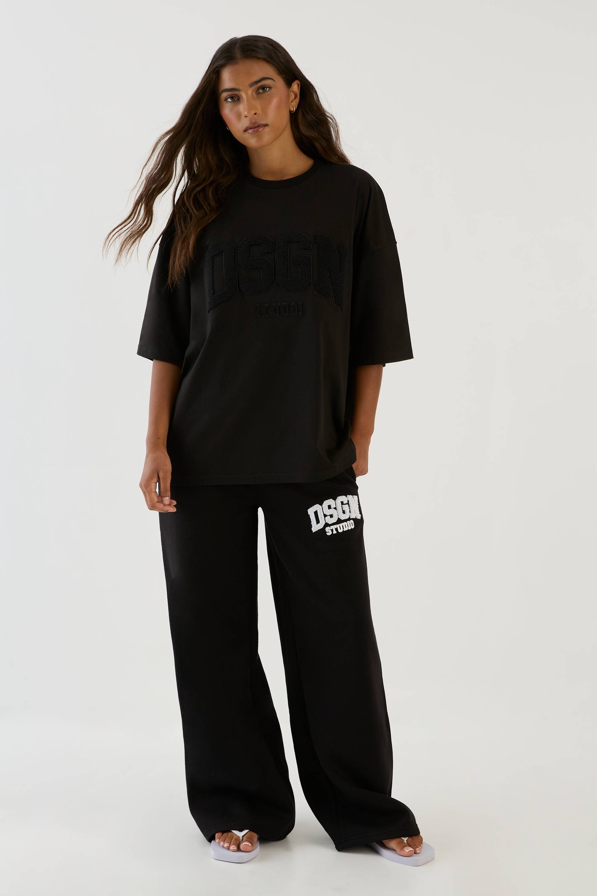 T-shirt Oversize Dsgn Studio Avec Appliqué En Tissu Éponge