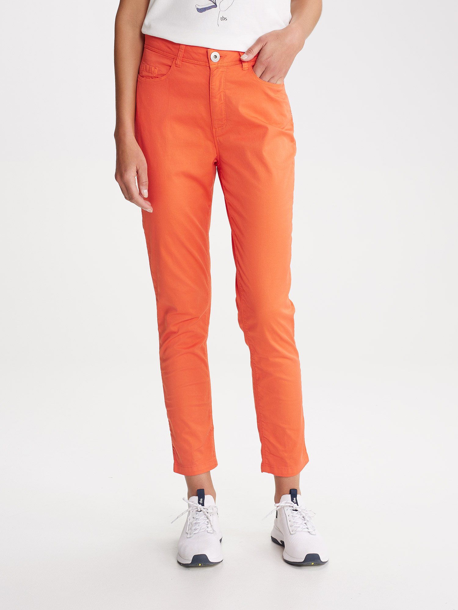 Pantalon Femme 7\/8 Coton Biologique Orange
