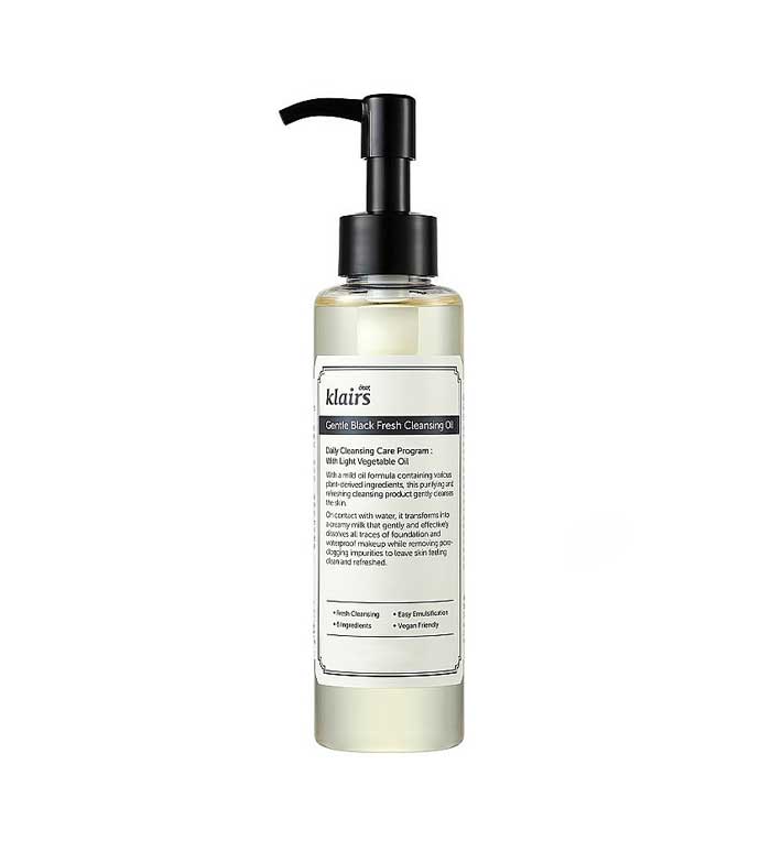 Klairs - Light Cleansing Oil Gentle Black Fresh Cleansing Oil
