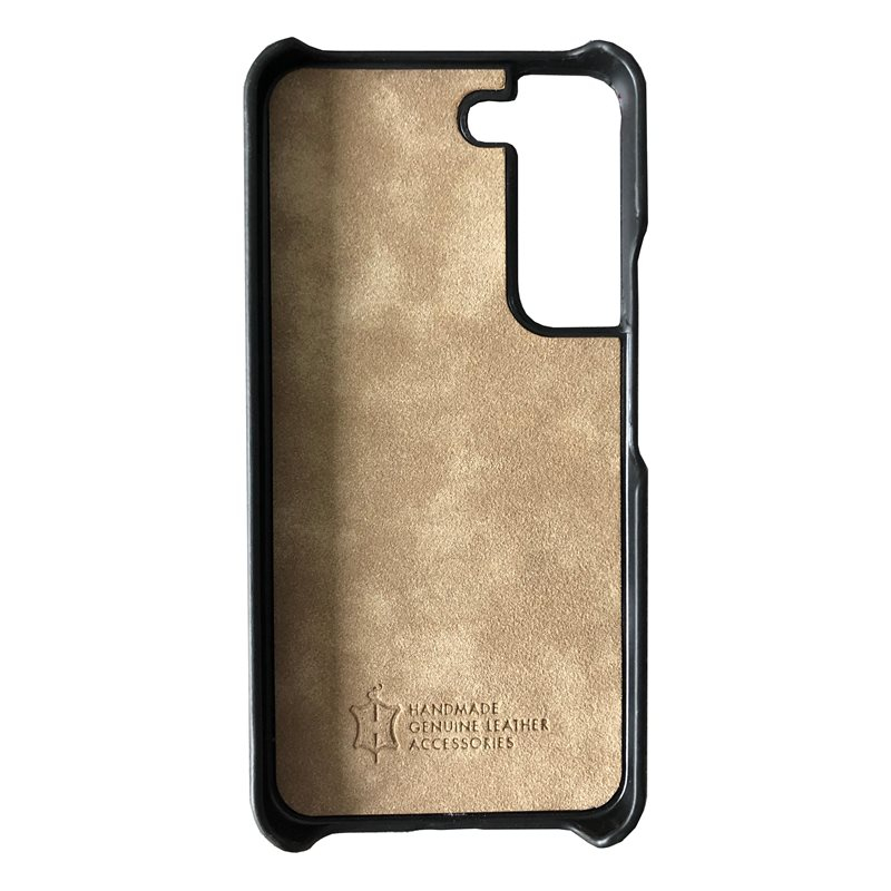 Samsung Galaxy S22 5G Echtleder Hülle Back Case (LENNYS22-M01) - Schwarz