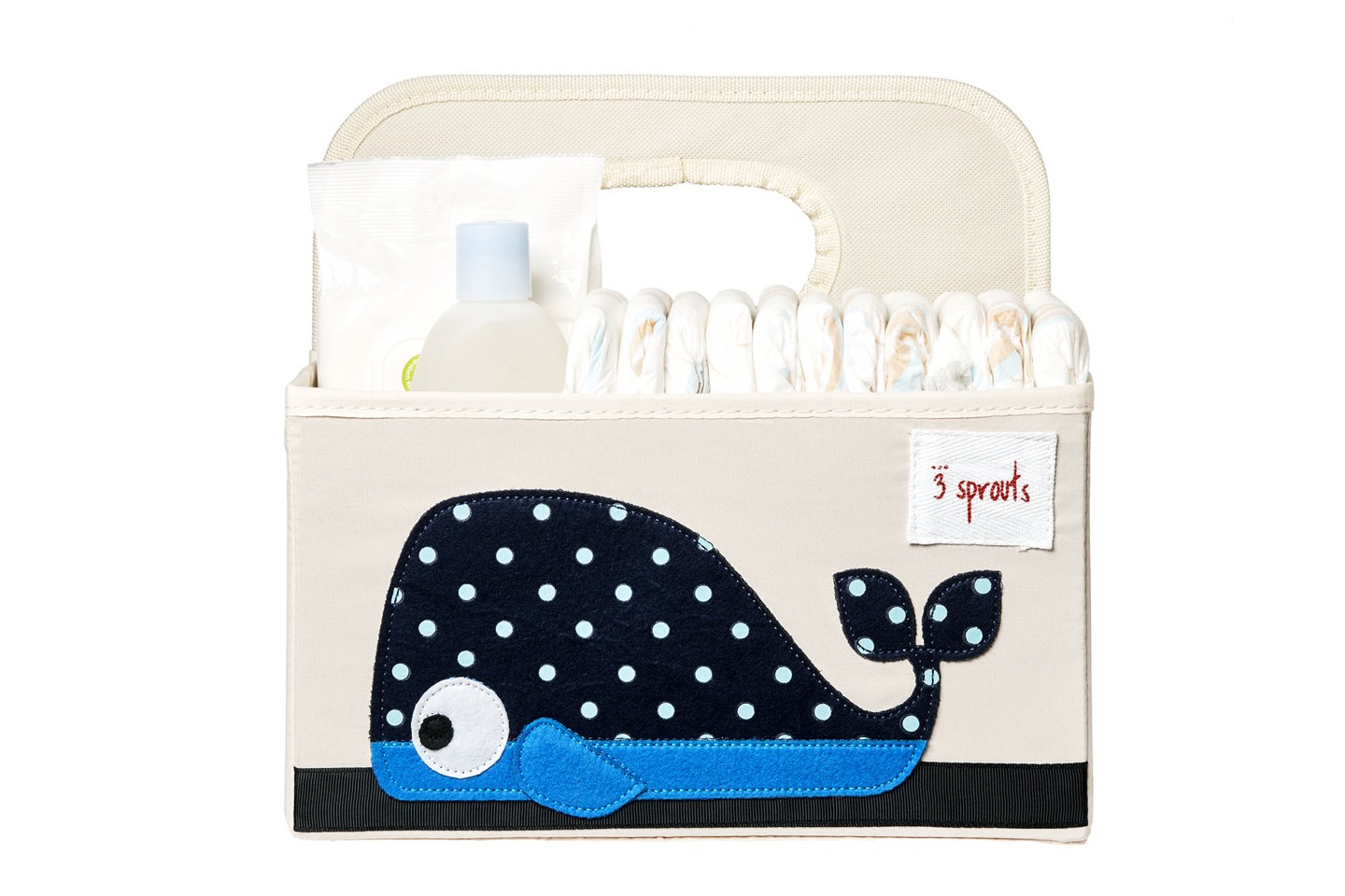 3 Sprouts - Opbevaringskurv - Blue Whale