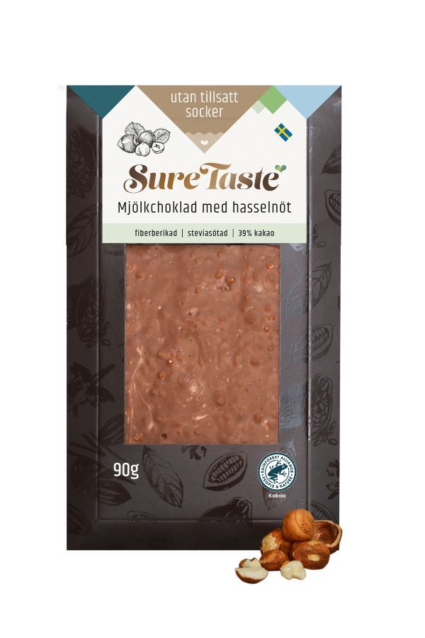Sure Taste Melkesjokolade med Hasselnøtt