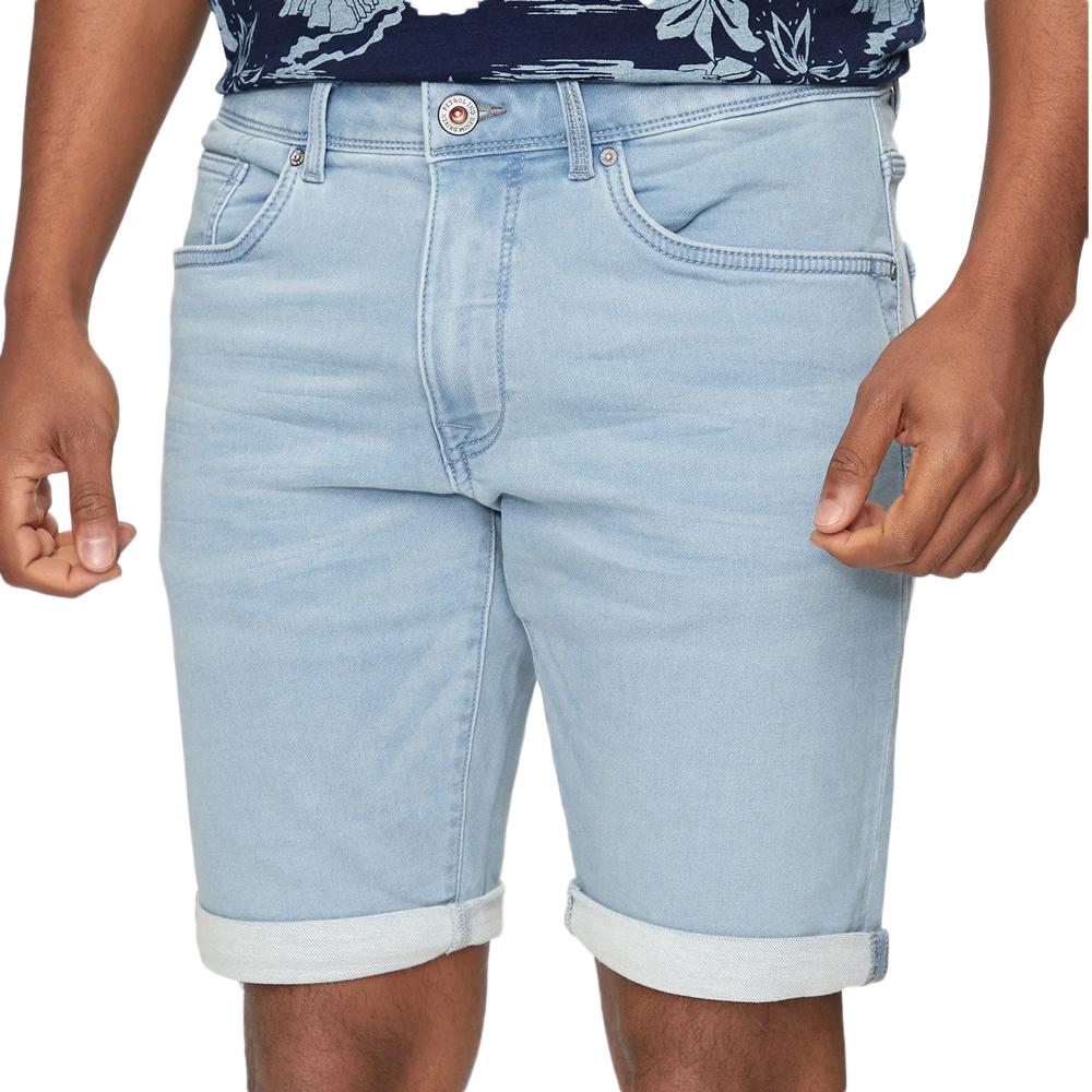 Petrol Industries Short en Jean Bleu Clair Homme Petrol Industries 1040