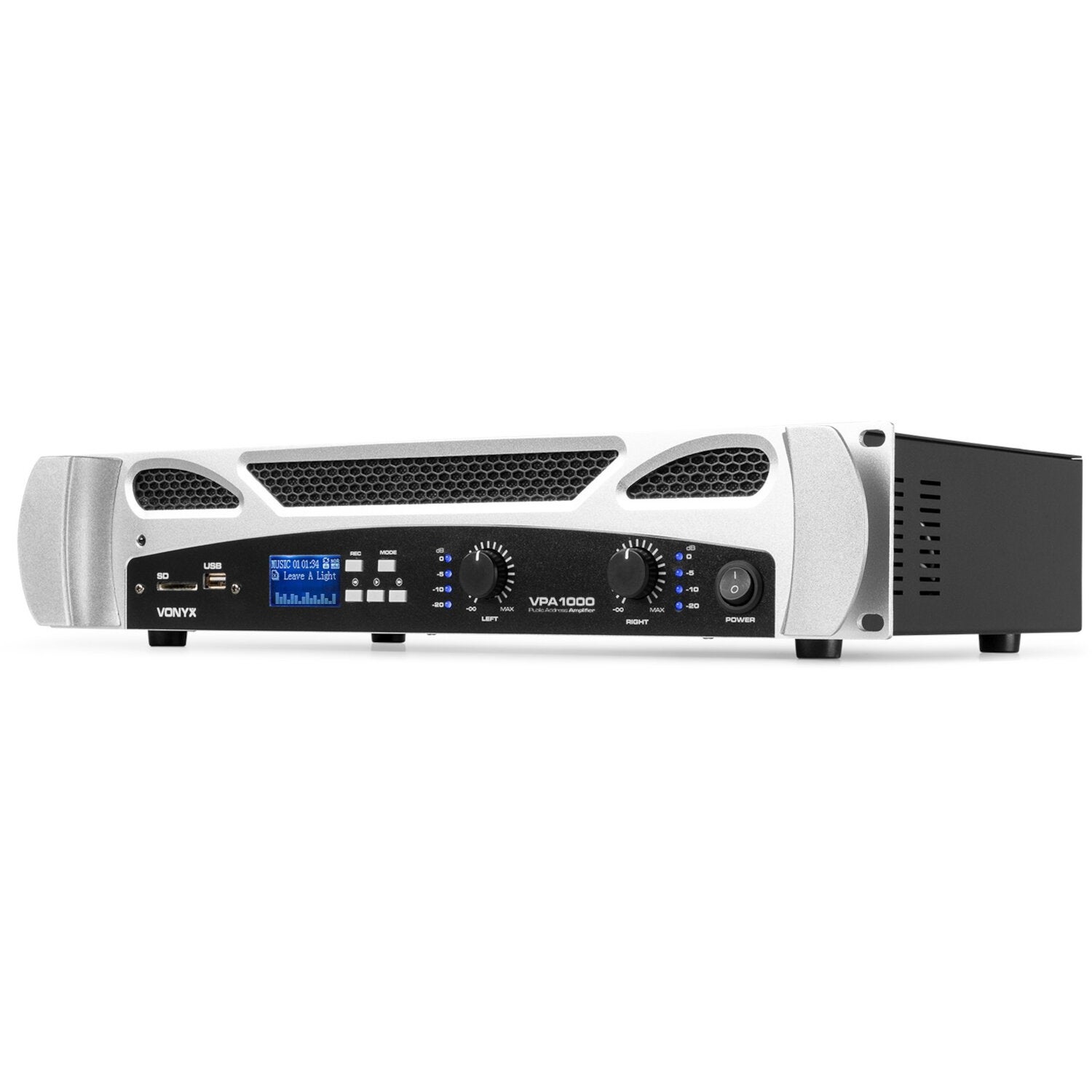 Vonyx VPA1000 2x 500W versterker / mediaplayer met Bluetooth