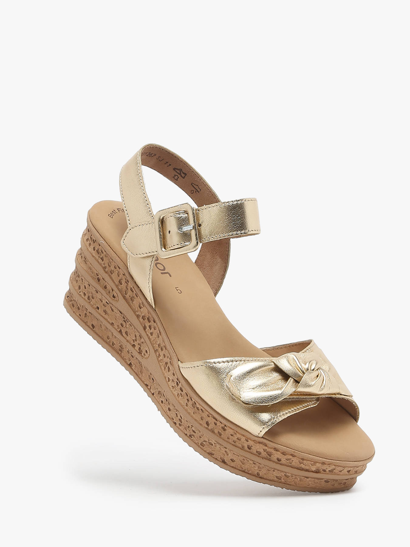 Sandales semelle compense en cuir GABOR