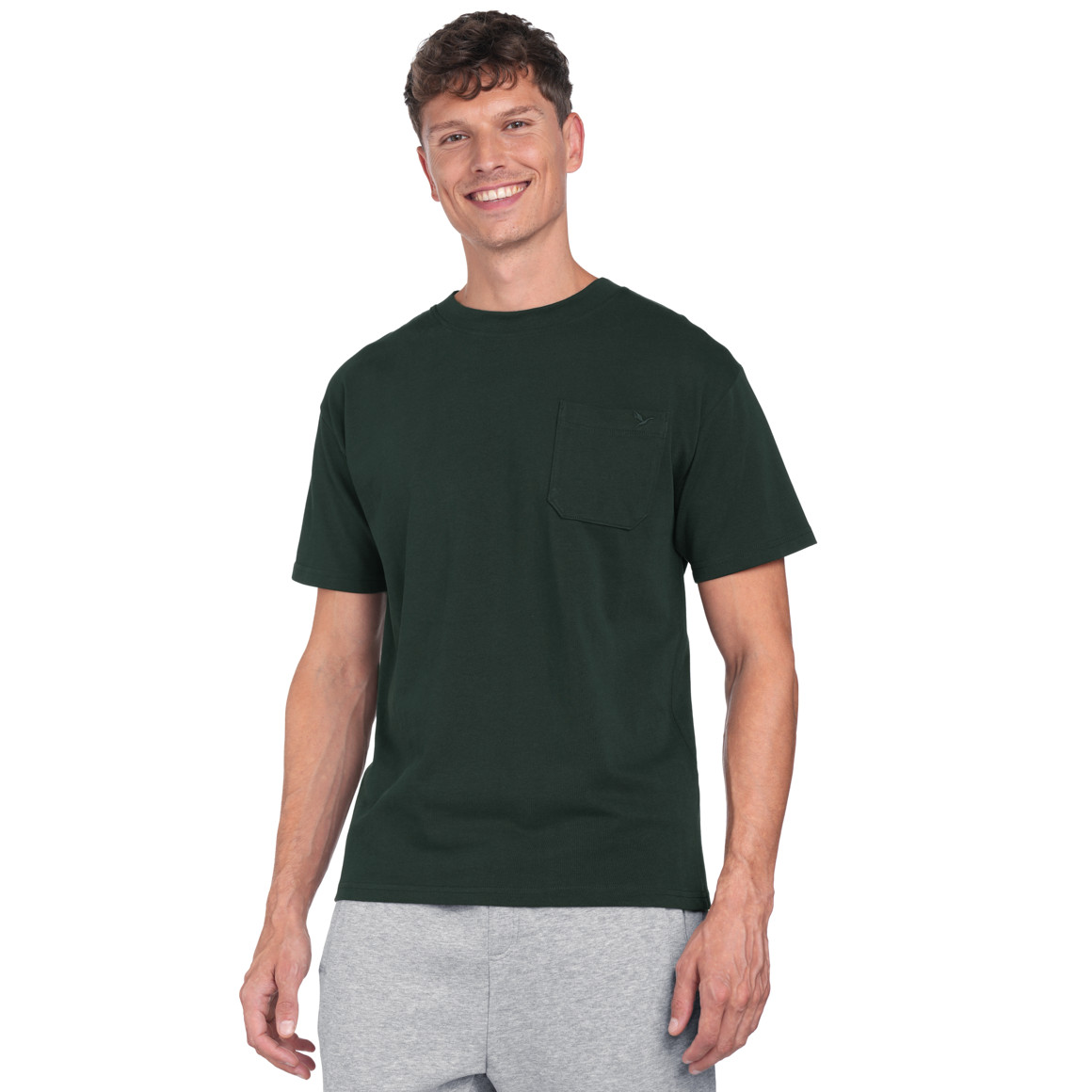 Jonas Nielsen Herren T-Shirt mit Brusttasche dunkelgrün