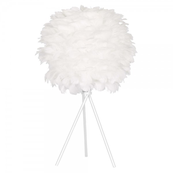 Lampe de bureau blanc métal plume (42 x 42 x 60 cm)