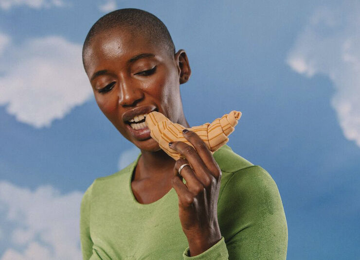 Eat My Socks Strømper - Bon Croissant Multi