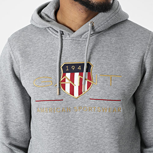 Sweat Capuche Archive Shield 2047056 Gris Chiné