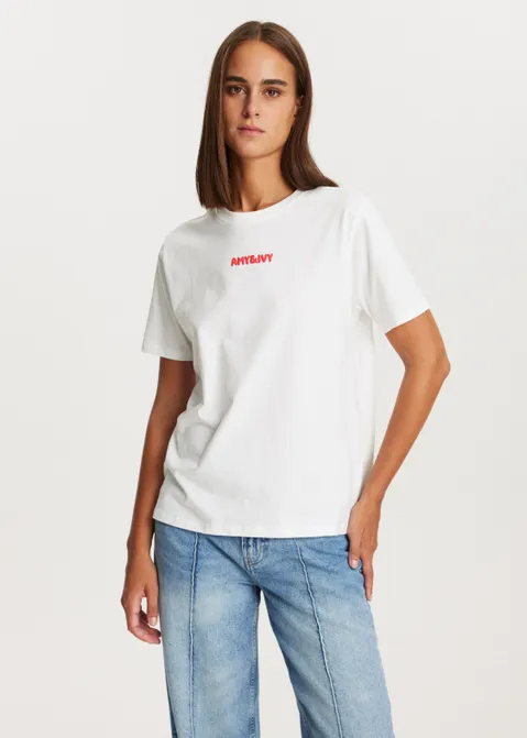 T-shirt met print magic wit (WIT)