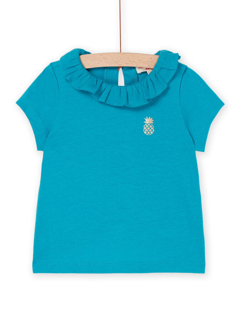 T-shirt turquoise foncé à manches courtes