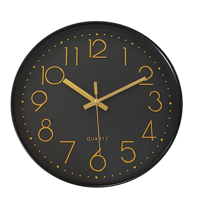 Horloge couleur noir et or ⌀30,5 cm Emde