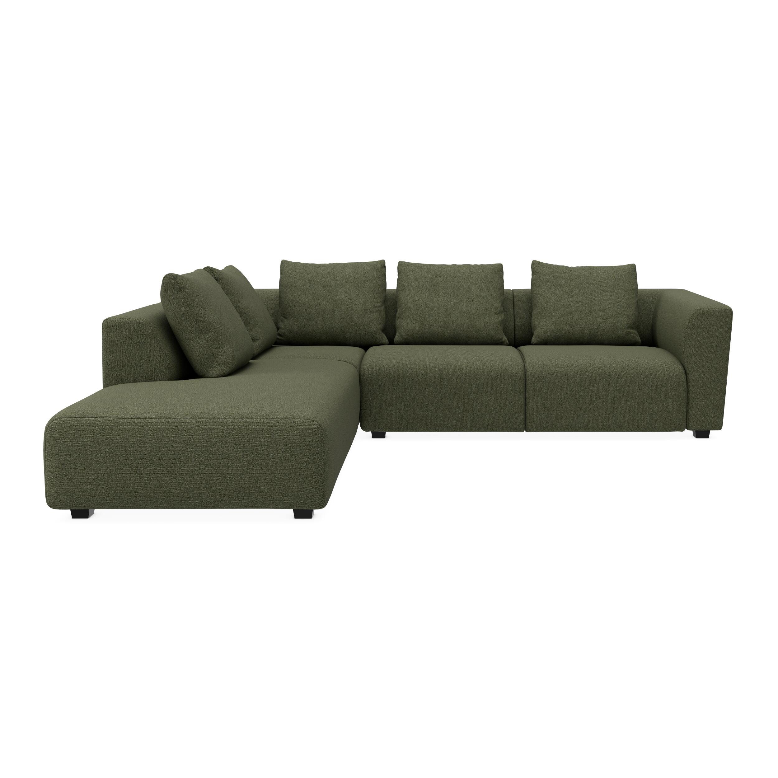 Solaro venstrevendt hjørnesofa med pufafslutning