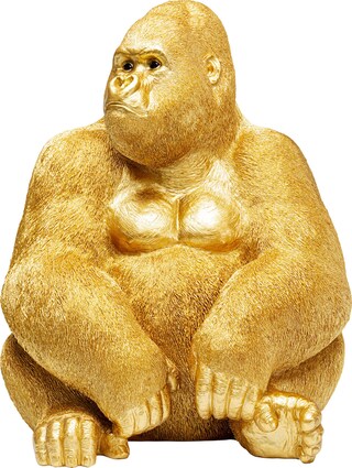 KARE DESIGN Dekofigur GORILLA goldfarbig