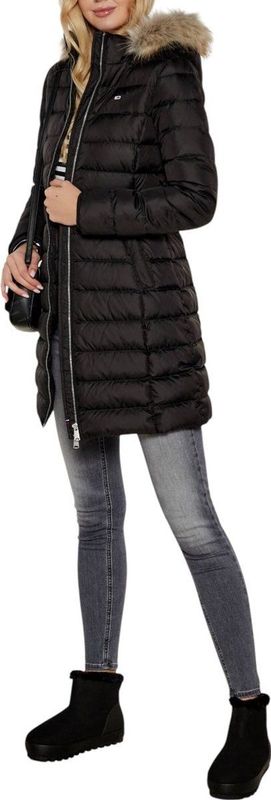 Tommy Jeans  TJW ESSENTIAL HOODED DOWN COAT  jassen  dames Zwart