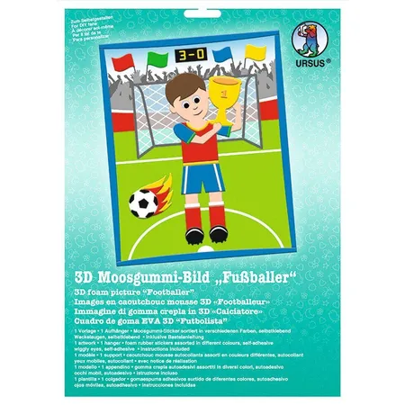 URSUS Moosgummi Bild 3D Fußballer