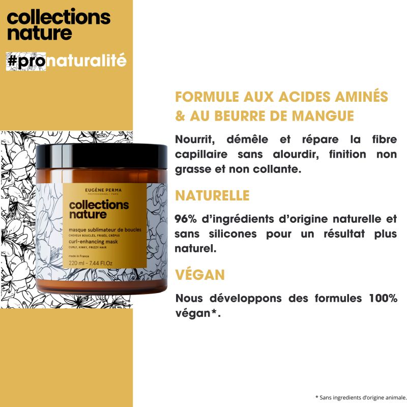 Masque sublimateur de boucles Collections Nature Eugène Perma 500ml
