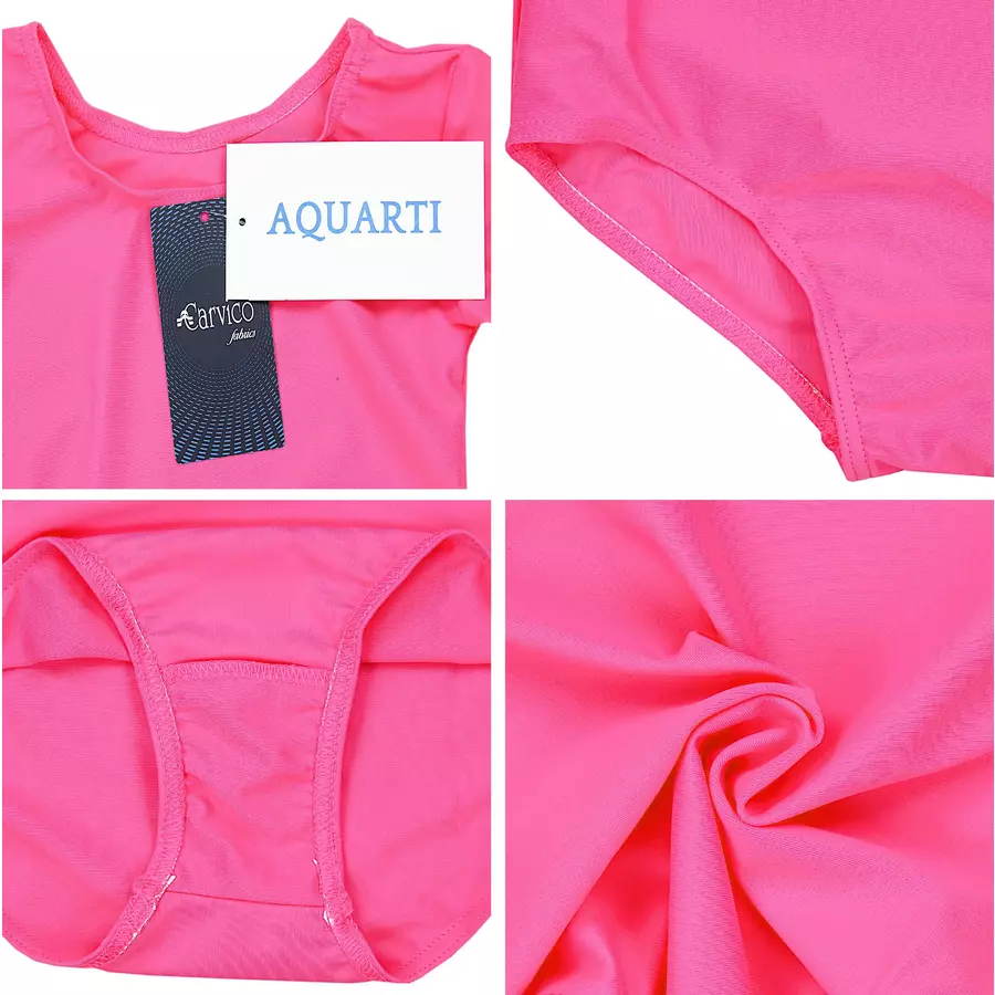 Aquarti Mädchen Gymnastikanzug Kurzarm magenta