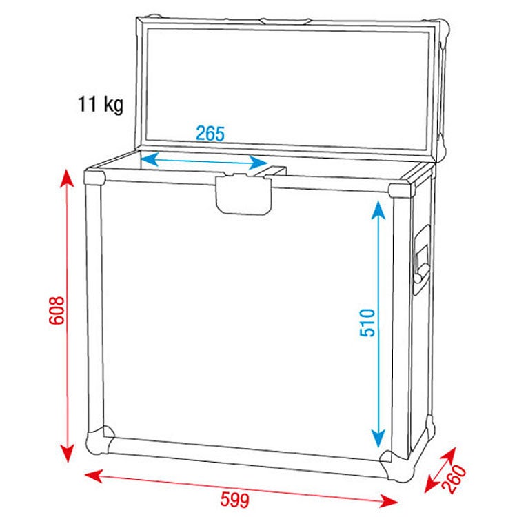 DAP D7526 universele flightcase voor 2 scanners