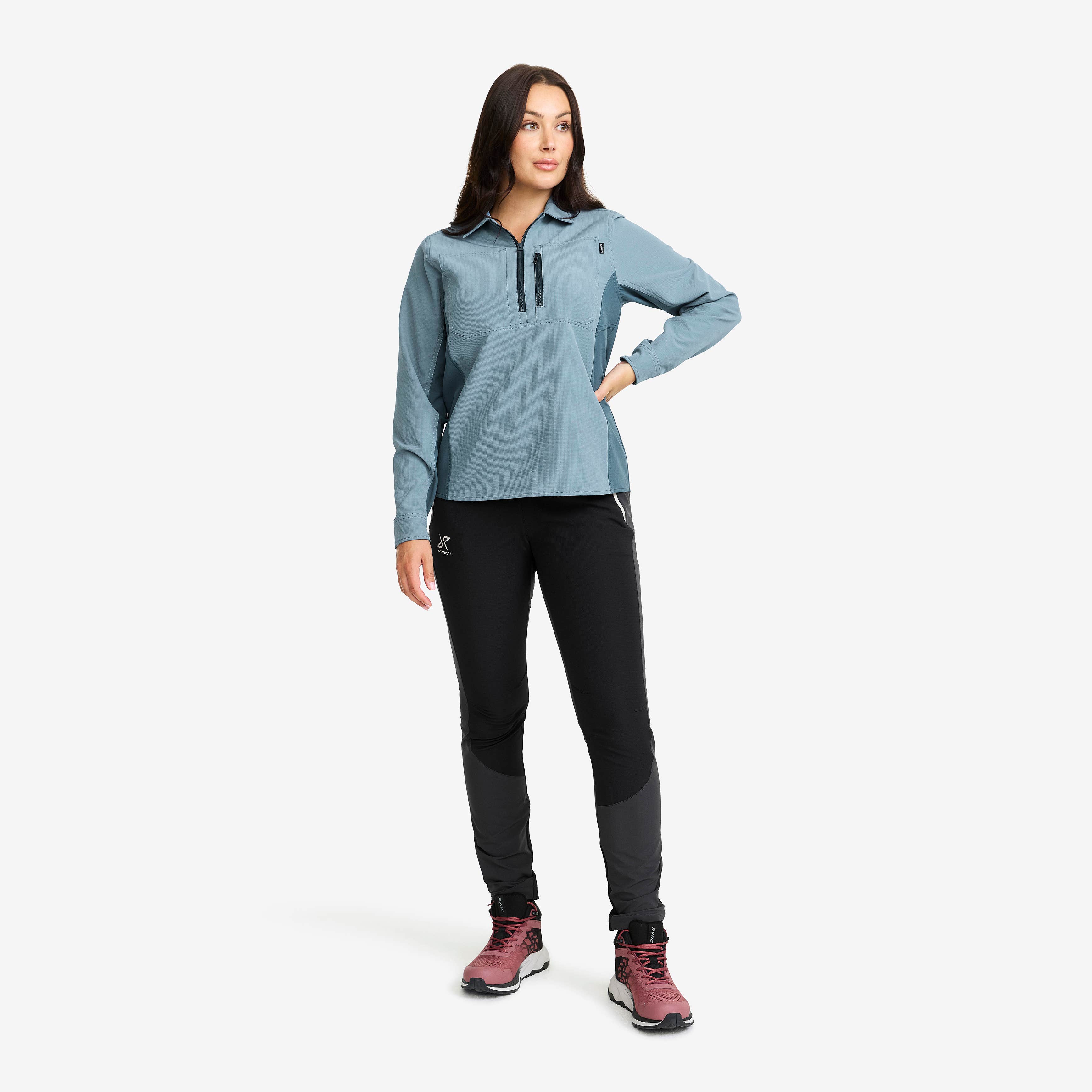 Ridge Half-zip Stretch Shirt Dame Orion Blue/Blue Mirage