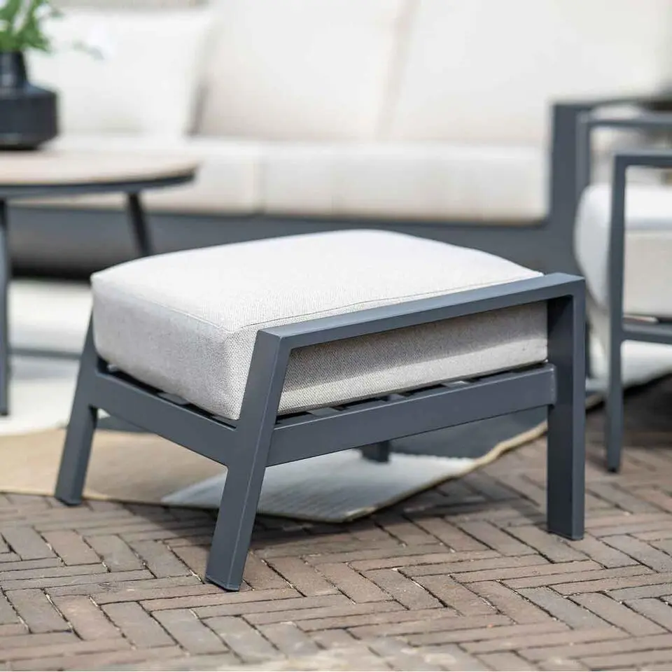 Lincoln voetenbank - carbon black - desert sand