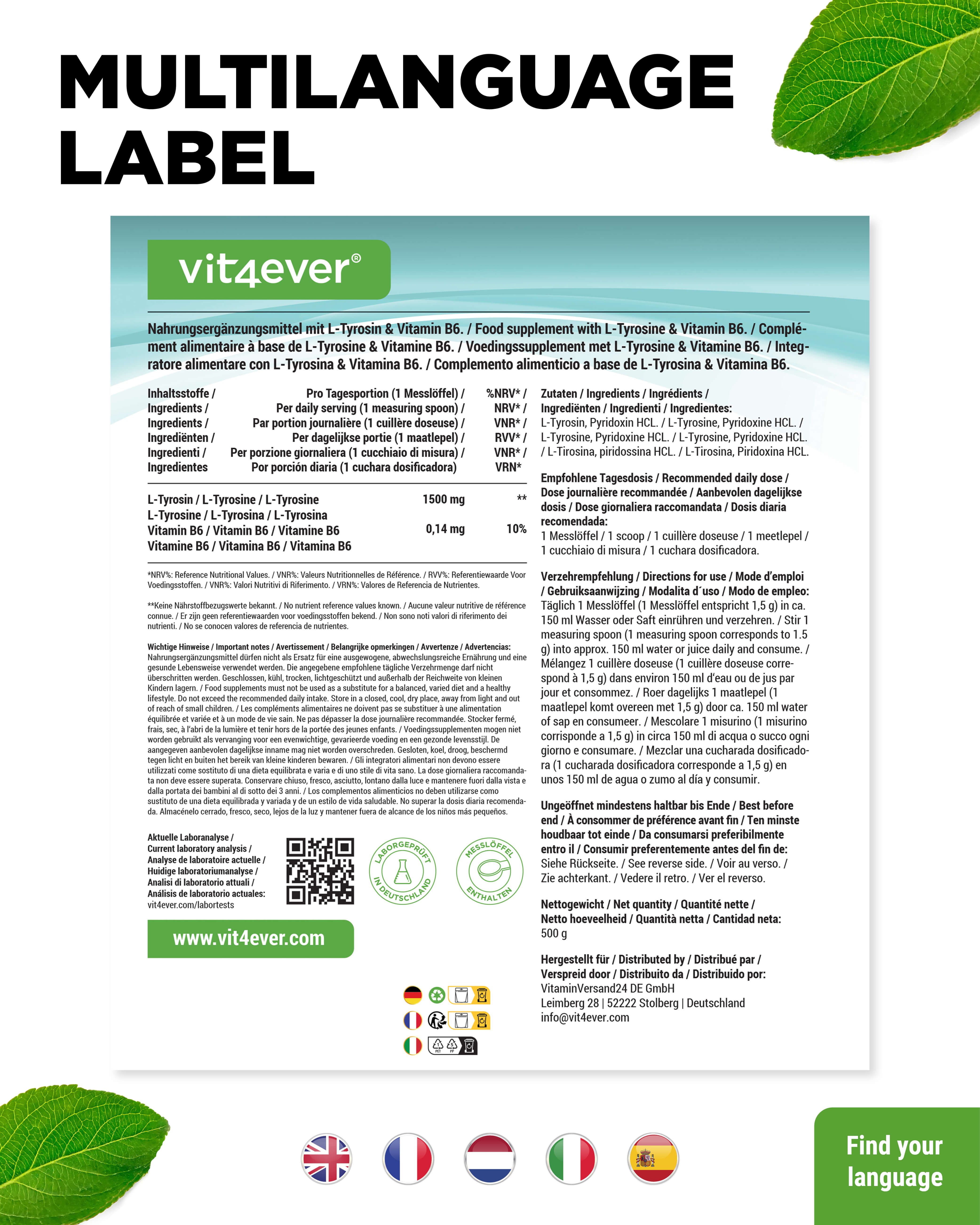 vit4ever L-Tyrosin Pure