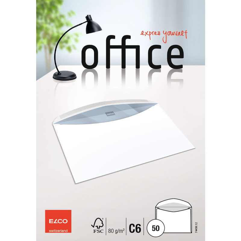 Elco Office Couvert, gummiert, C6, 50 Stück