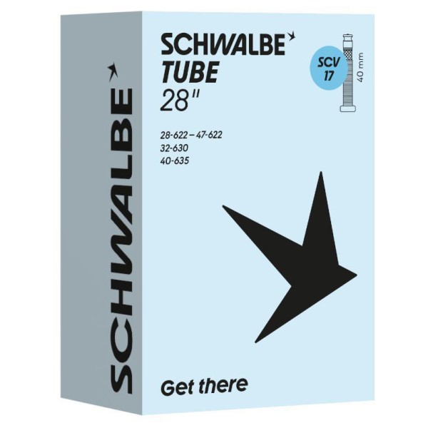 Schwalbe - 28'' (28/47-622/635) SCV17 - Chambre à air pour vélo