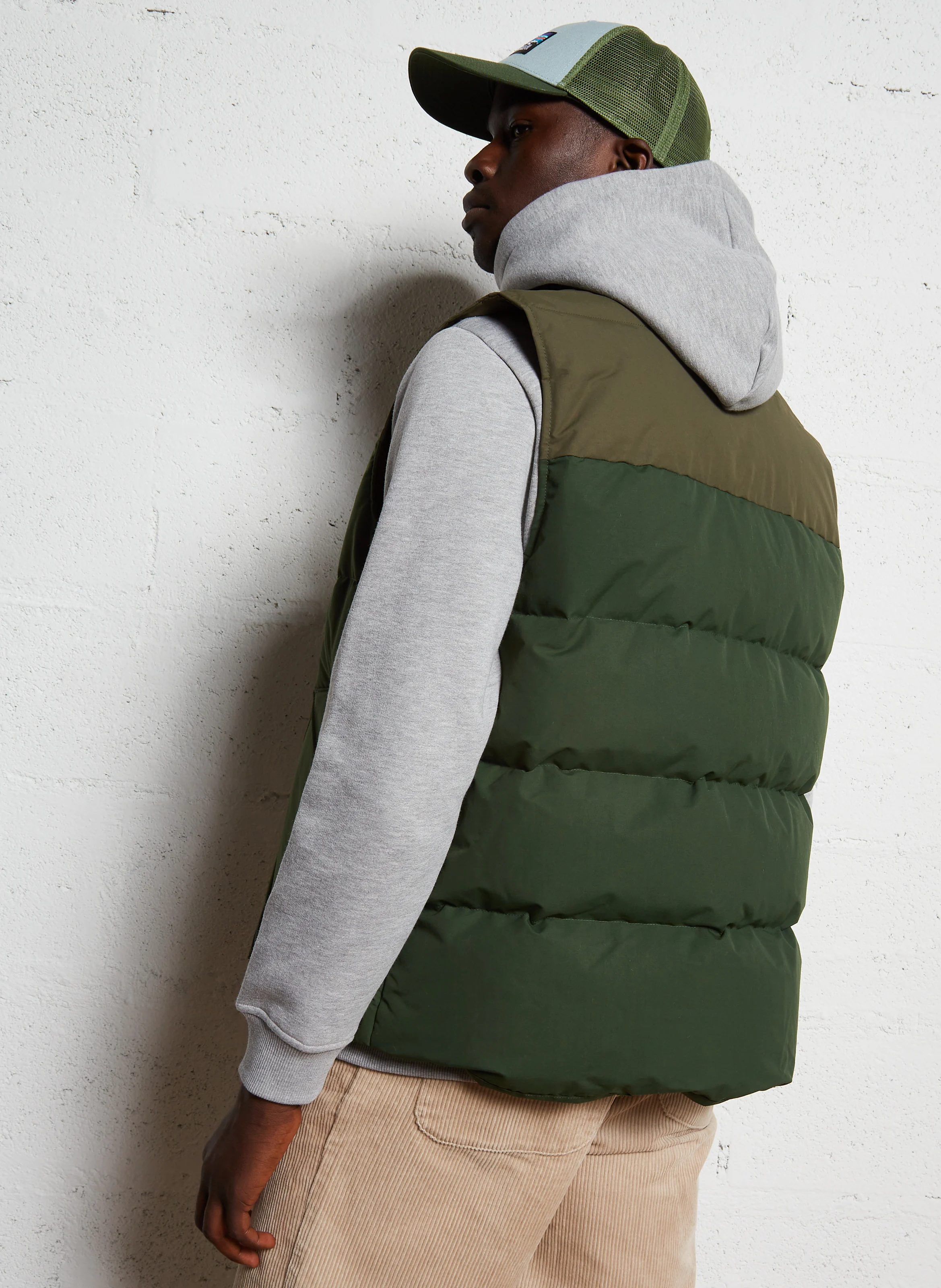 DOWNDRIFT - Doudoune col montant sans maches | Vert