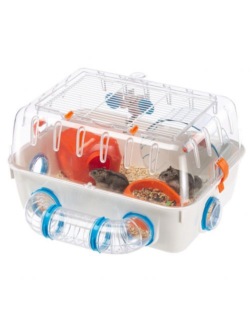Ferplast Hamsterkooi Combi 1 - Dierenverblijf - 40.5x29.5x22.5 cm Wit
