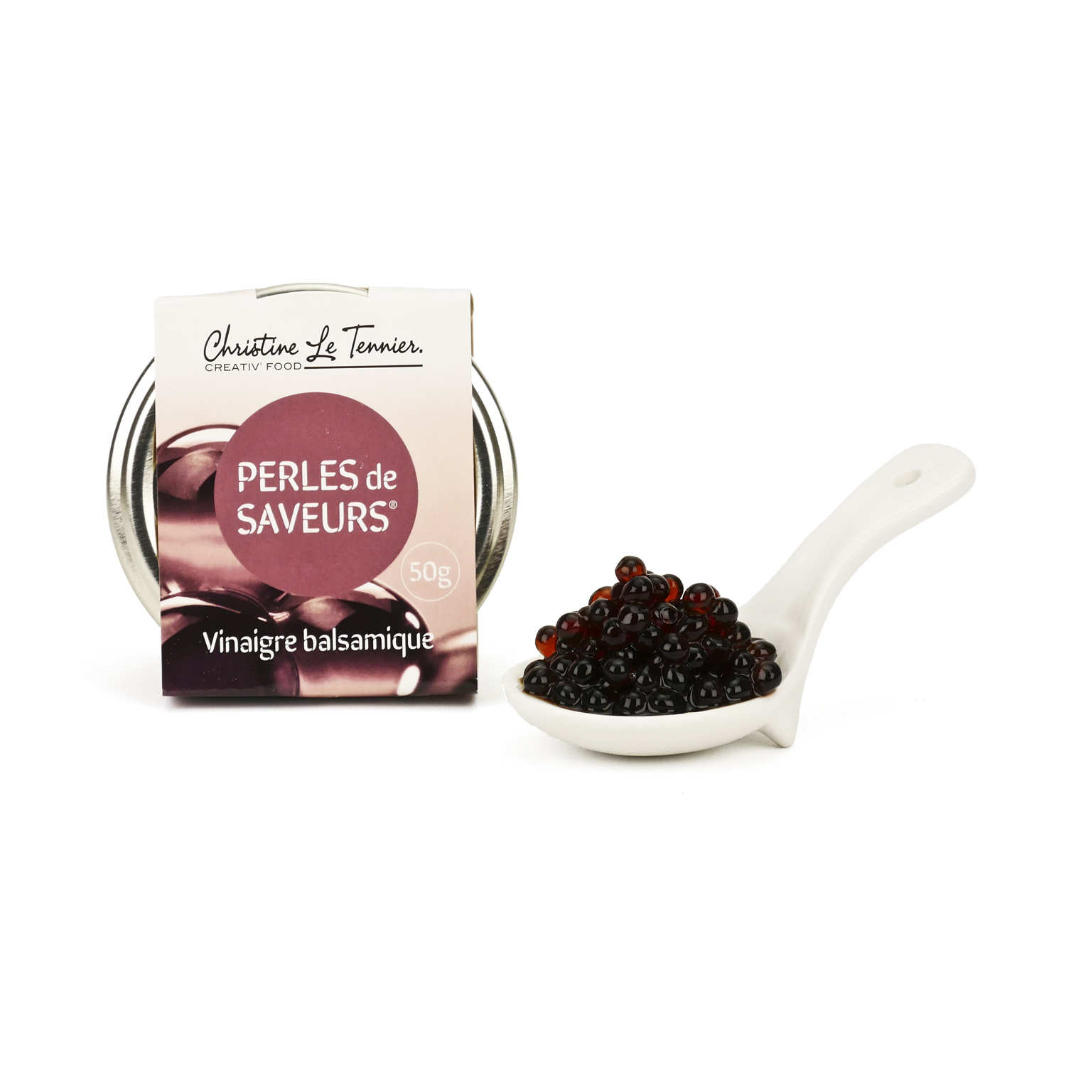 Perles de vinaigre balsamique au coeur liquide